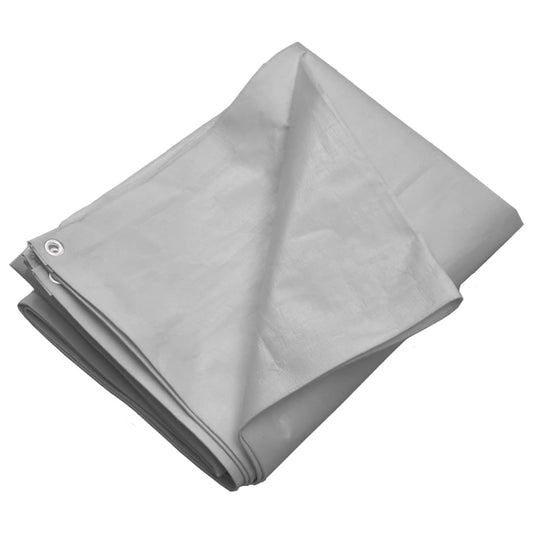 vidaXL Μουσαμάς Γκρι 260 γρ./μ.² 6x8 μ. από HDPE