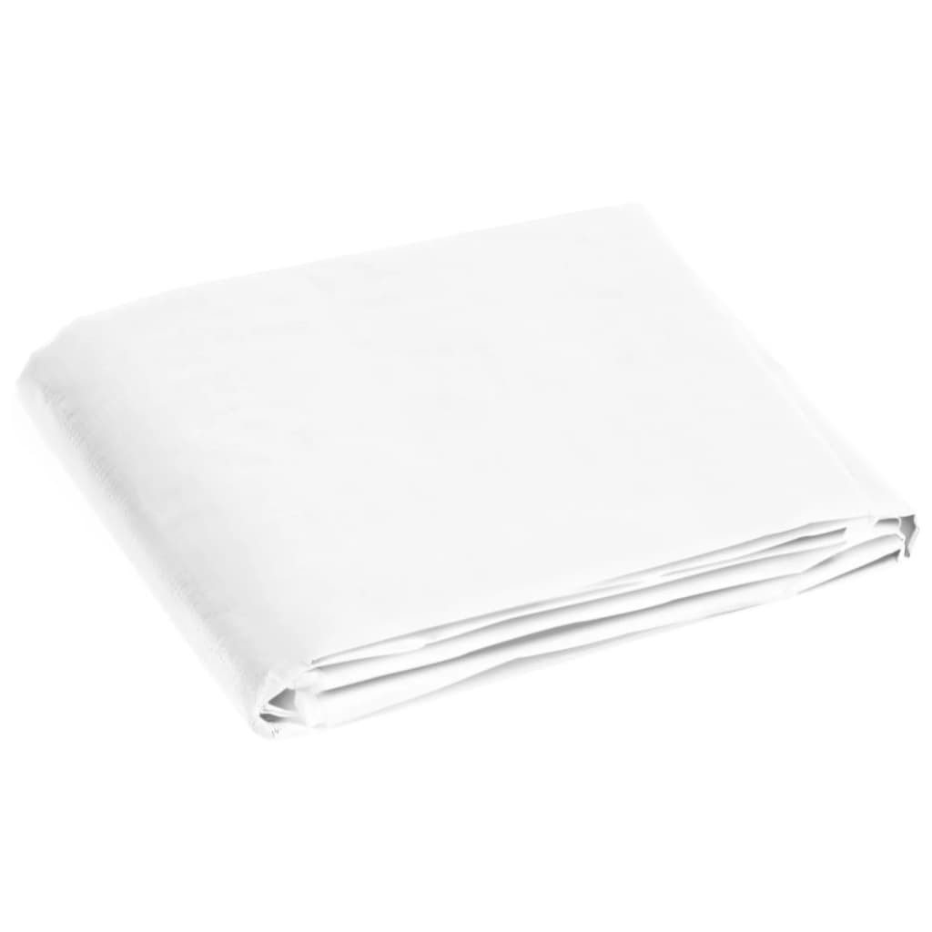 vidaXL Μουσαμάς Λευκός 180 γρ./μ.² 3 x 5 μ. από HDPE