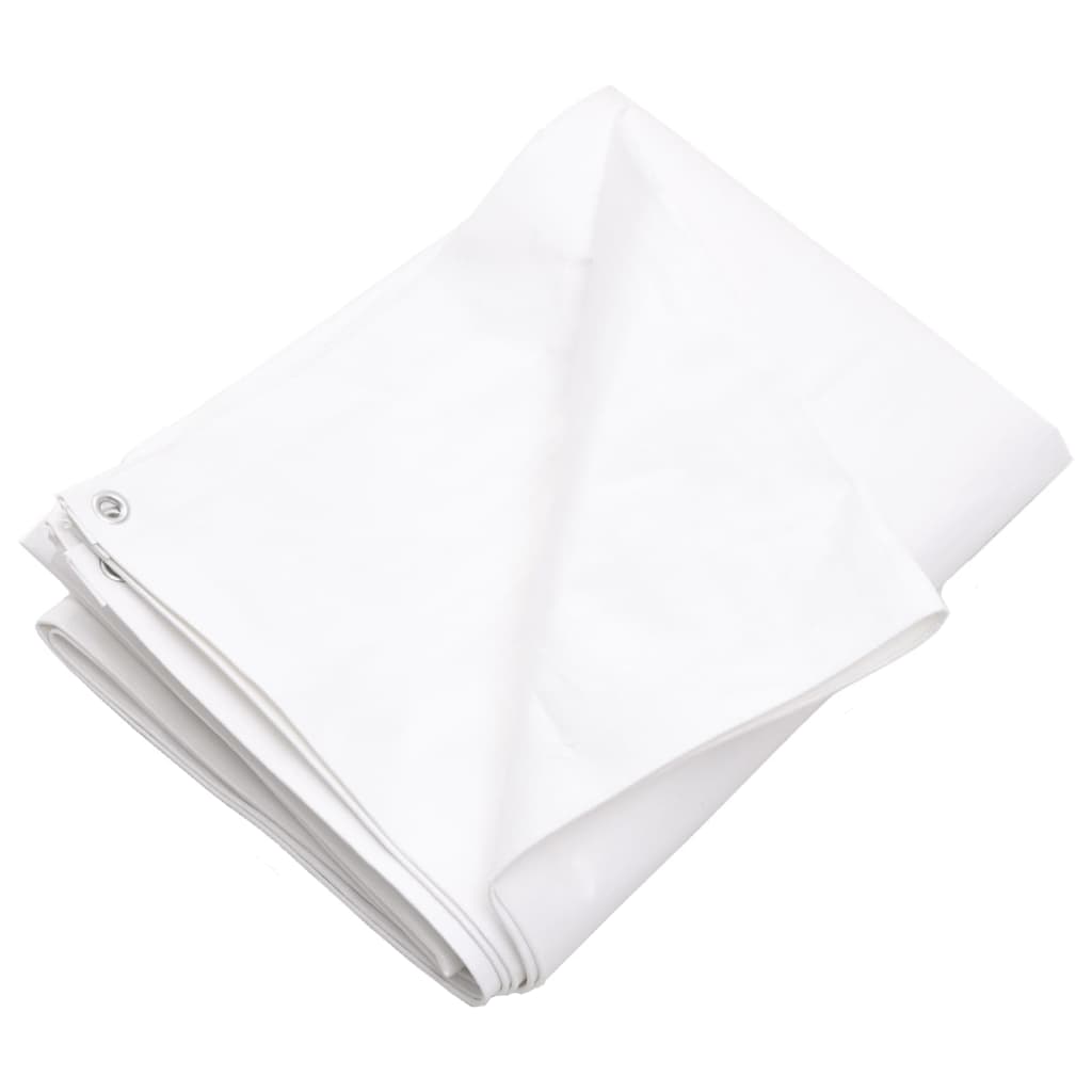 vidaXL Μουσαμάς Λευκός 260 γρ./μ.² 6x8 μ. από HDPE