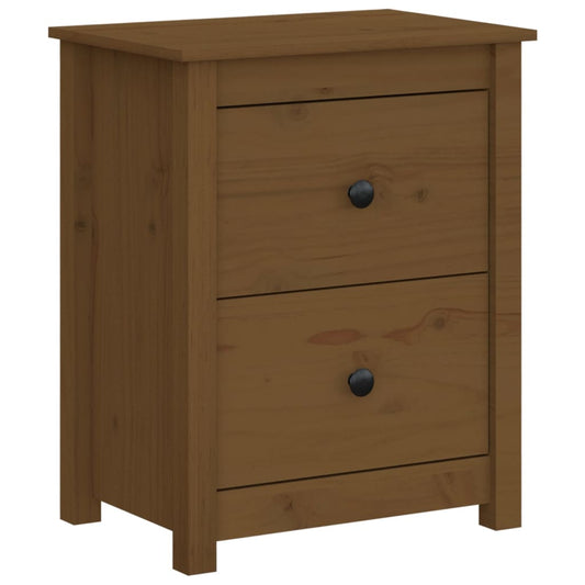 vidaXL Κομοδίνο Καφέ Μελί 50 x 35 x 61,5 εκ. από Μασίφ Ξύλο Πεύκου