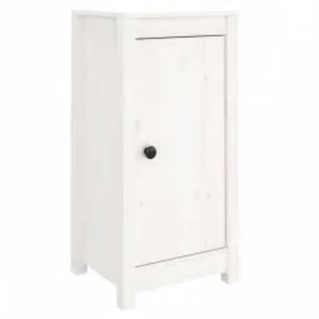 vidaXL Συρταριέρα Λευκή 39x35x80 εκ. από Μασίφ Ξύλο Πεύκου