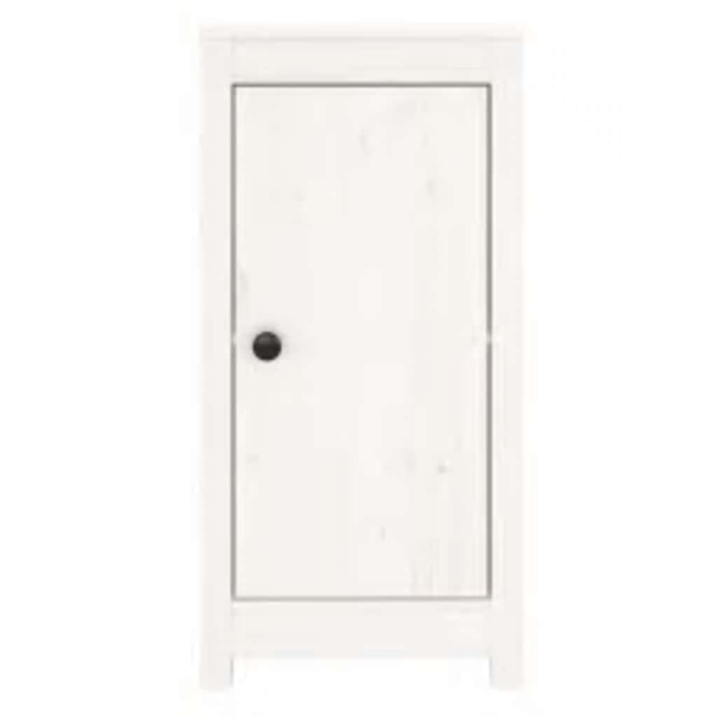 vidaXL Συρταριέρα Λευκή 39x35x80 εκ. από Μασίφ Ξύλο Πεύκου