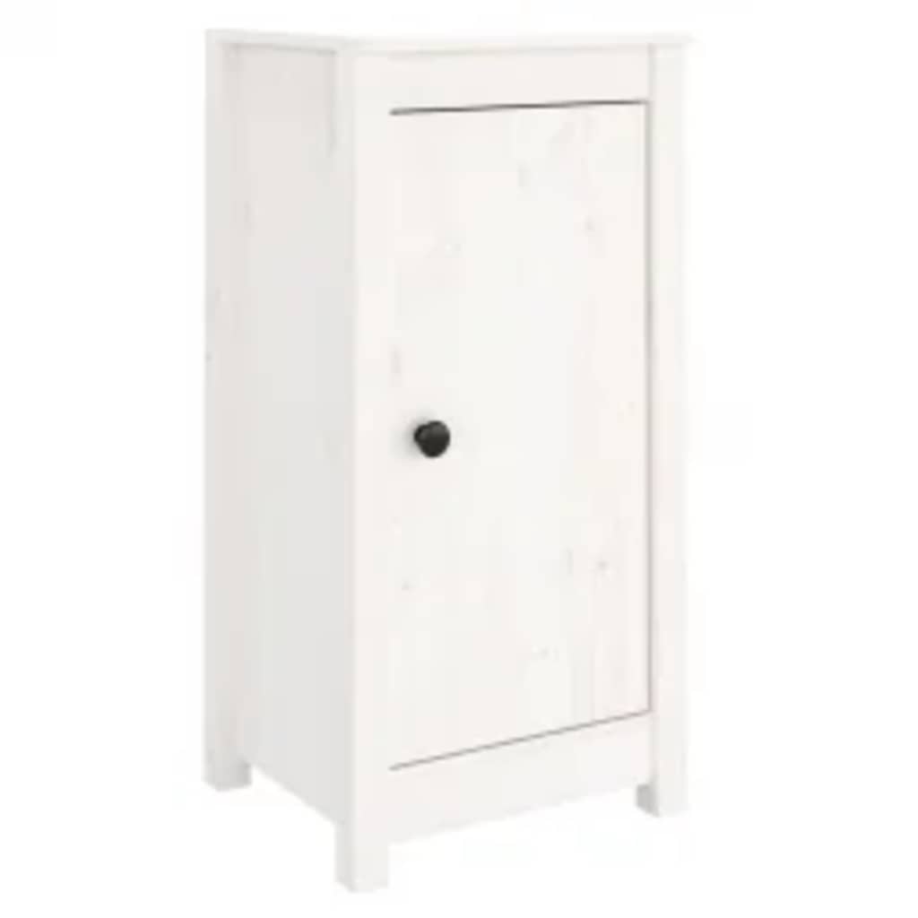 vidaXL Συρταριέρες 2 τεμ. Λευκό 39x35x80 εκ. από Μασίφ Ξύλο Πεύκου