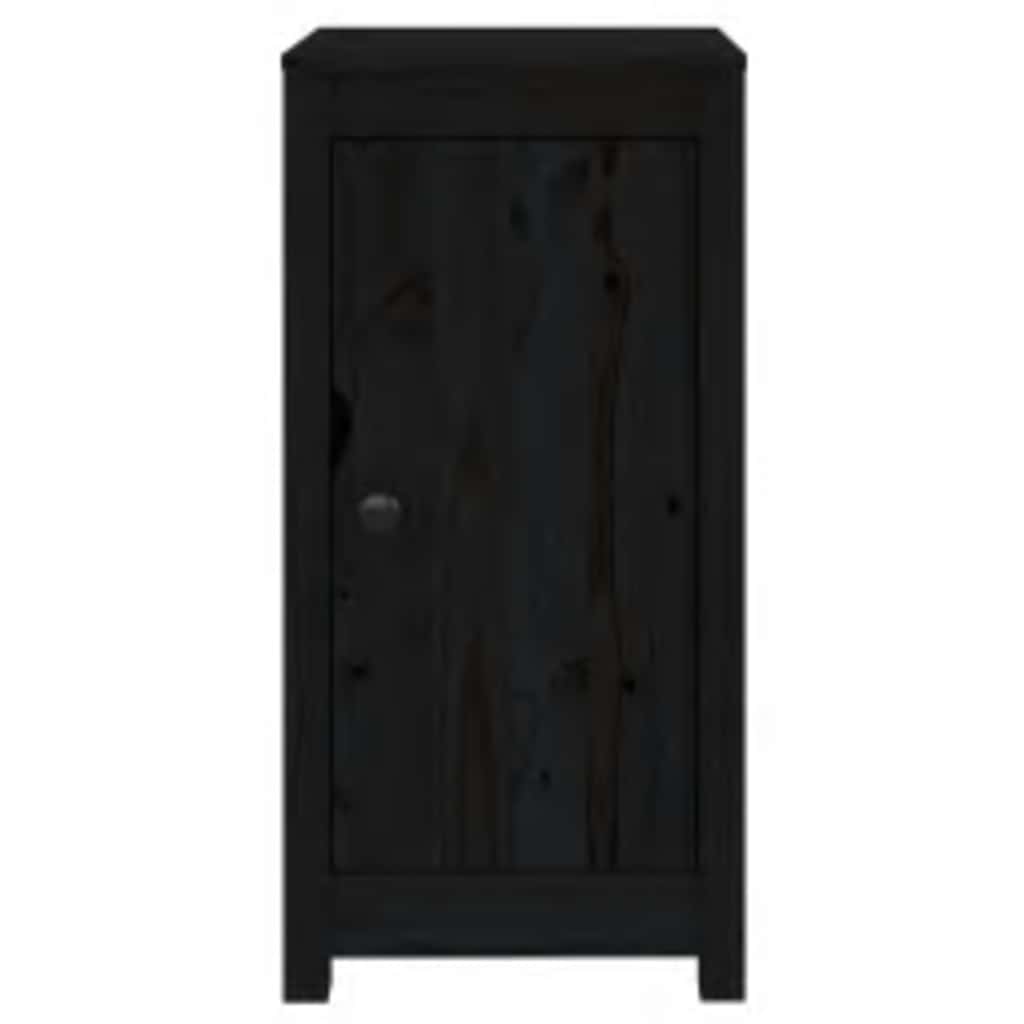 vidaXL Ντουλάπια 2 τεμ. Μαύρα 39x35x80 εκ. από Μασίφ Ξύλο Πεύκου