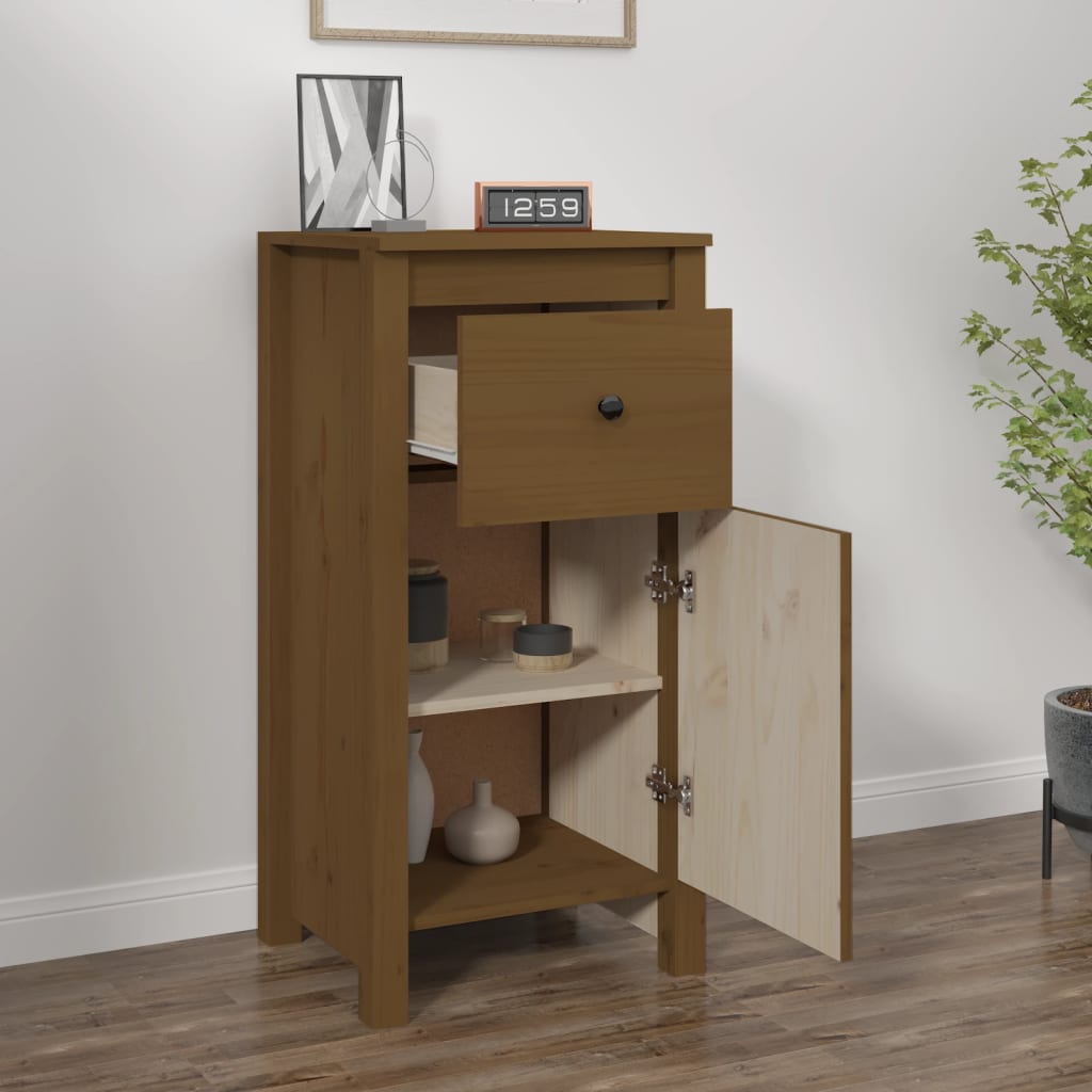 vidaXL Ντουλάπι Καφέ Μέλι 40x35x80 εκ. από Μασίφ Ξύλο Πεύκου