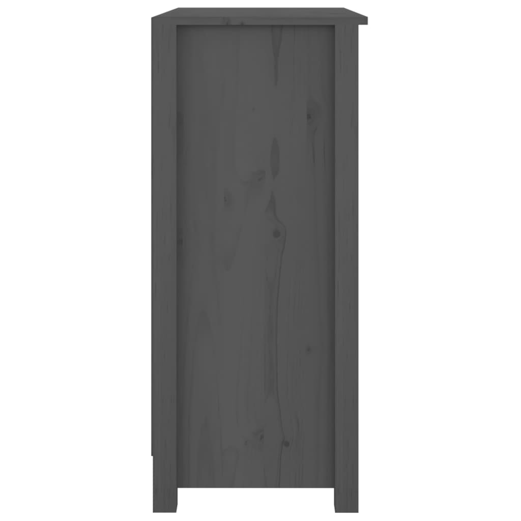 vidaXL Συρταριέρα Γκρί 70 x 35 x 80 εκ. από Μασίφ Ξύλο Πεύκου