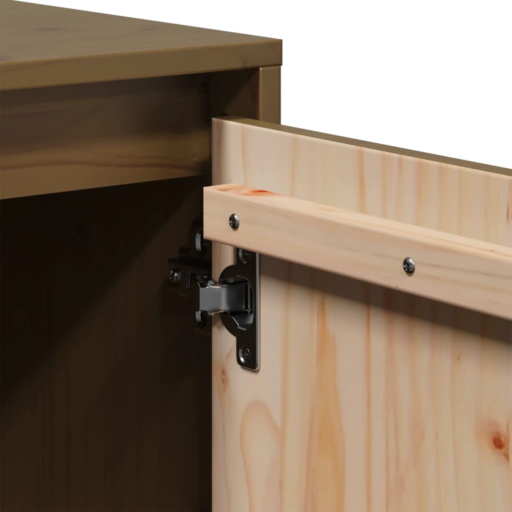 vidaXL Έπιπλο Τηλεόρασης Μελί 74 x 35 x 44 εκ. από Μασίφ Ξύλο Πεύκου