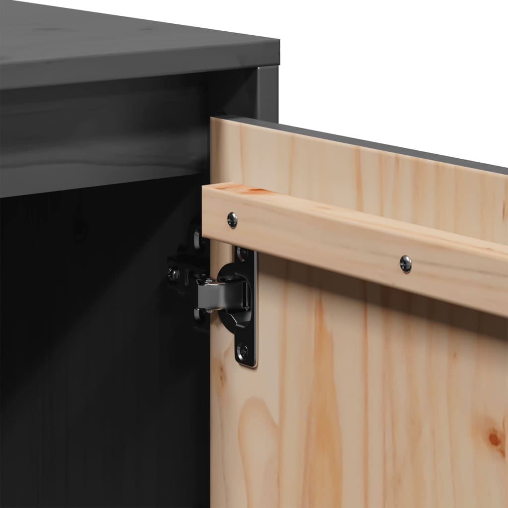 vidaXL Έπιπλο Τηλεόρασης Γκρι 110,5 x 35 x 44 εκ. Μασίφ Ξύλο Πεύκου