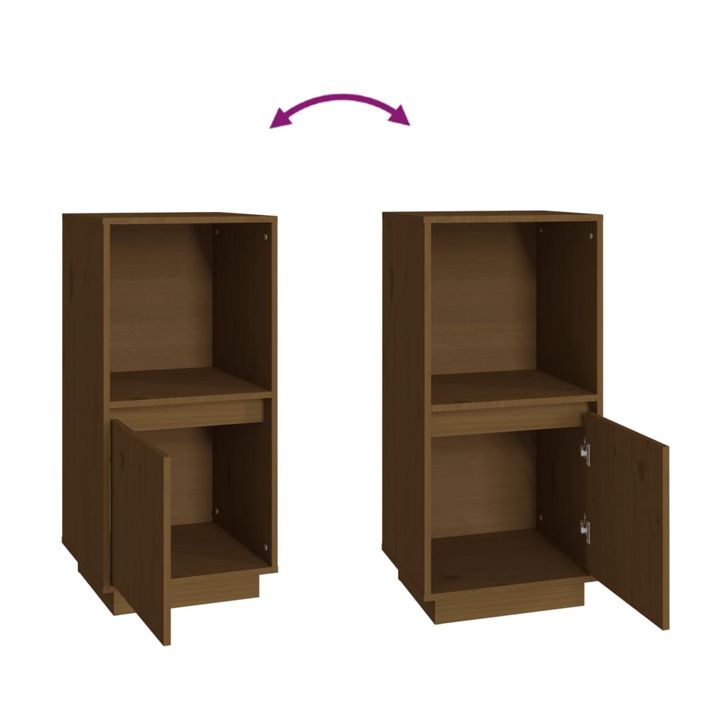 vidaXL Ντουλάπι Καφέ Μέλι 38 x 35 x 80 εκ. από Μασίφ Ξύλο Πεύκου