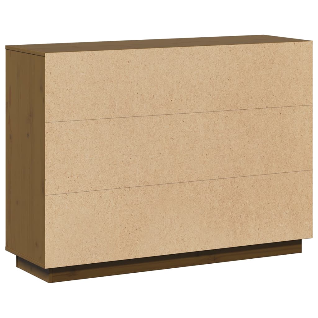 vidaXL Ντουλάπι Καφέ Μελί 110,5x35x80 εκ. από Μασίφ Ξύλο Πεύκου