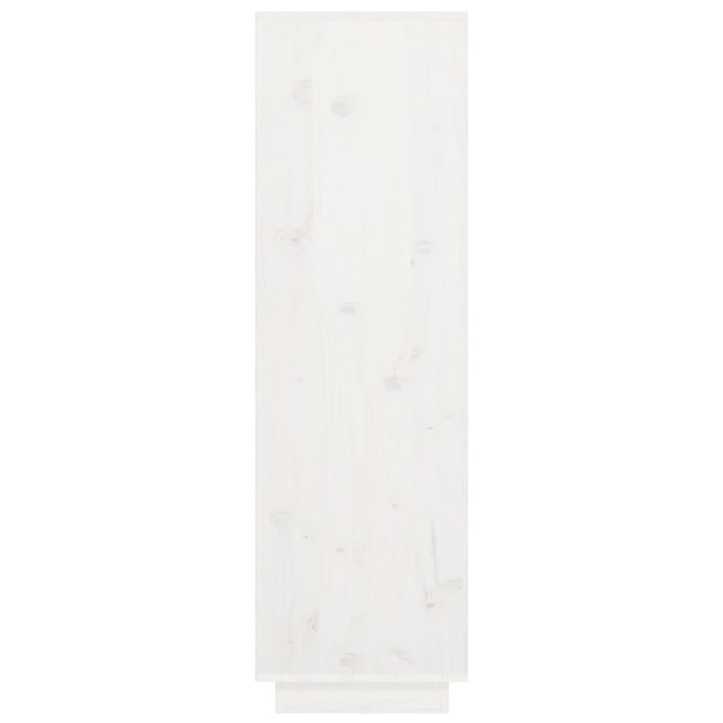 vidaXL Ντουλάπι Ψηλό Λευκό 38 x 35 x 117 εκ. από Μασίφ Ξύλο Πεύκου