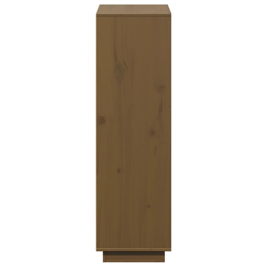 vidaXL Ντουλάπι Ψηλό Μελί 74 x 35 x 117 εκ. από Μασίφ Ξύλο Πεύκου