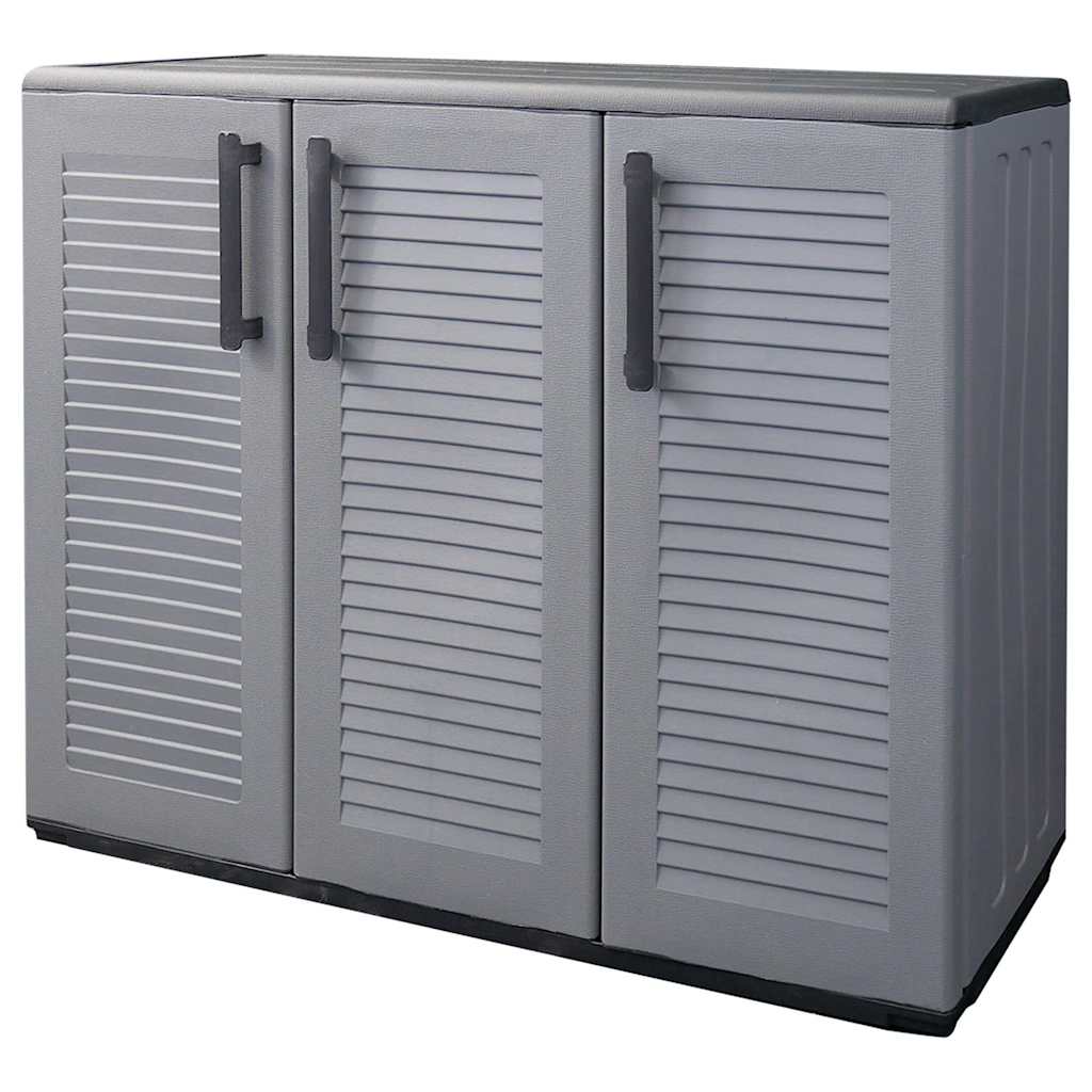 vidaXL Ντουλάπι Αποθήκ. Κήπου Γκρι/Μαύρο 102x37x84 εκ. Πολυπροπυλένιο