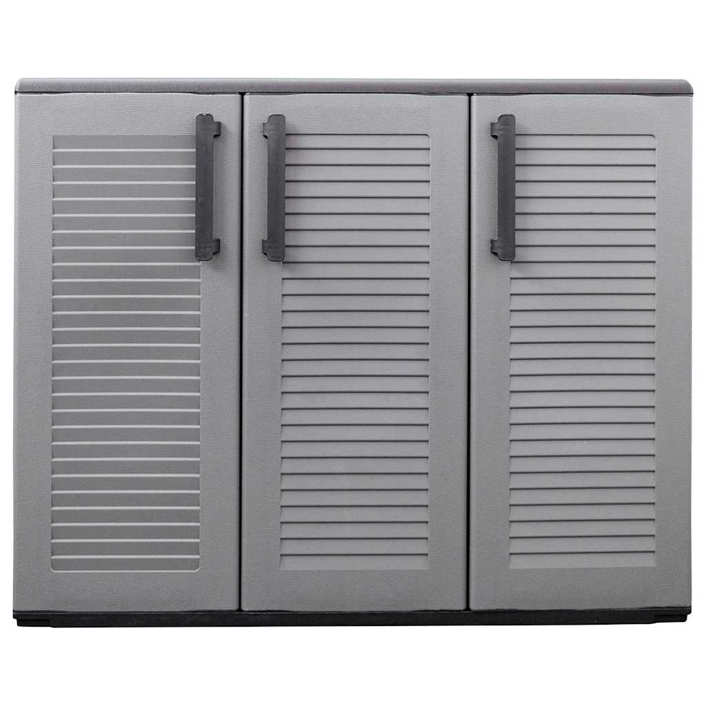 vidaXL Ντουλάπι Αποθήκ. Κήπου Γκρι/Μαύρο 102x37x84 εκ. Πολυπροπυλένιο
