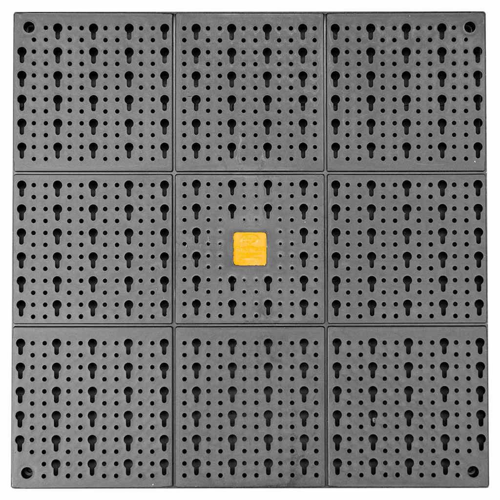 vidaXL Πλάτη Εργαλείων με 50 Γάντζους 500 x 1000 χιλ. Πολυπροπυλένιο