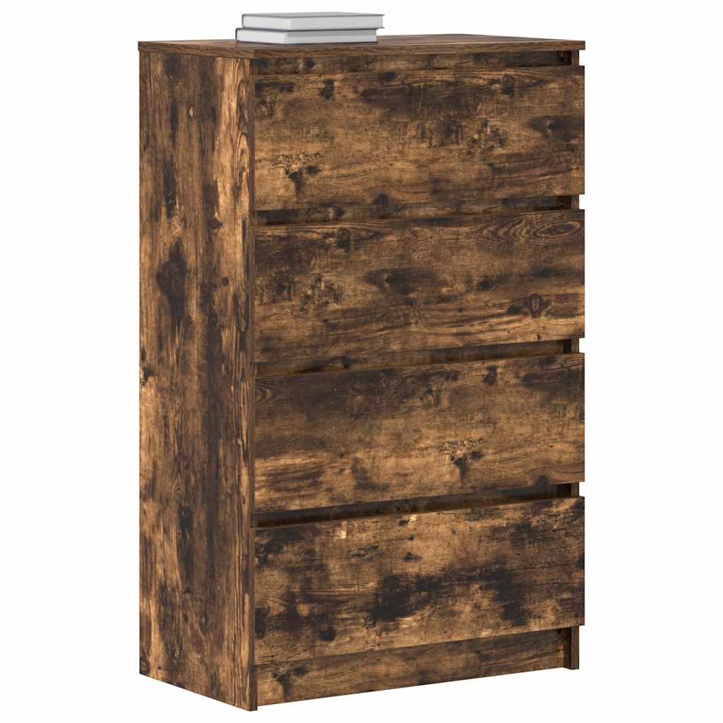 vidaXL Συρταριέρα Καπνιστή Δρυς 60 x 35 x 98,5 εκ. Επεξεργασμένο Ξύλο