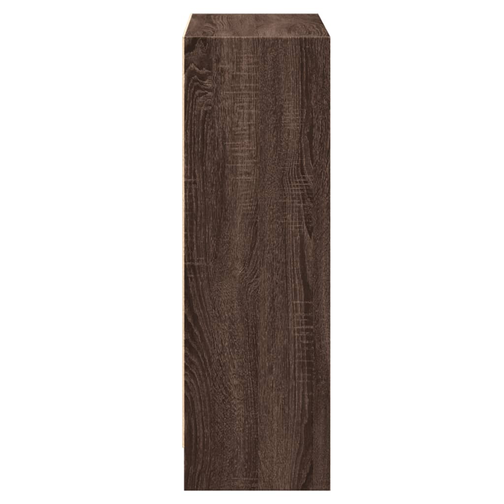 vidaXL Βιβλιοθήκη Καφέ Δρυς 60 x 24 x 76 εκ. από Επεξεργασμένο Ξύλο