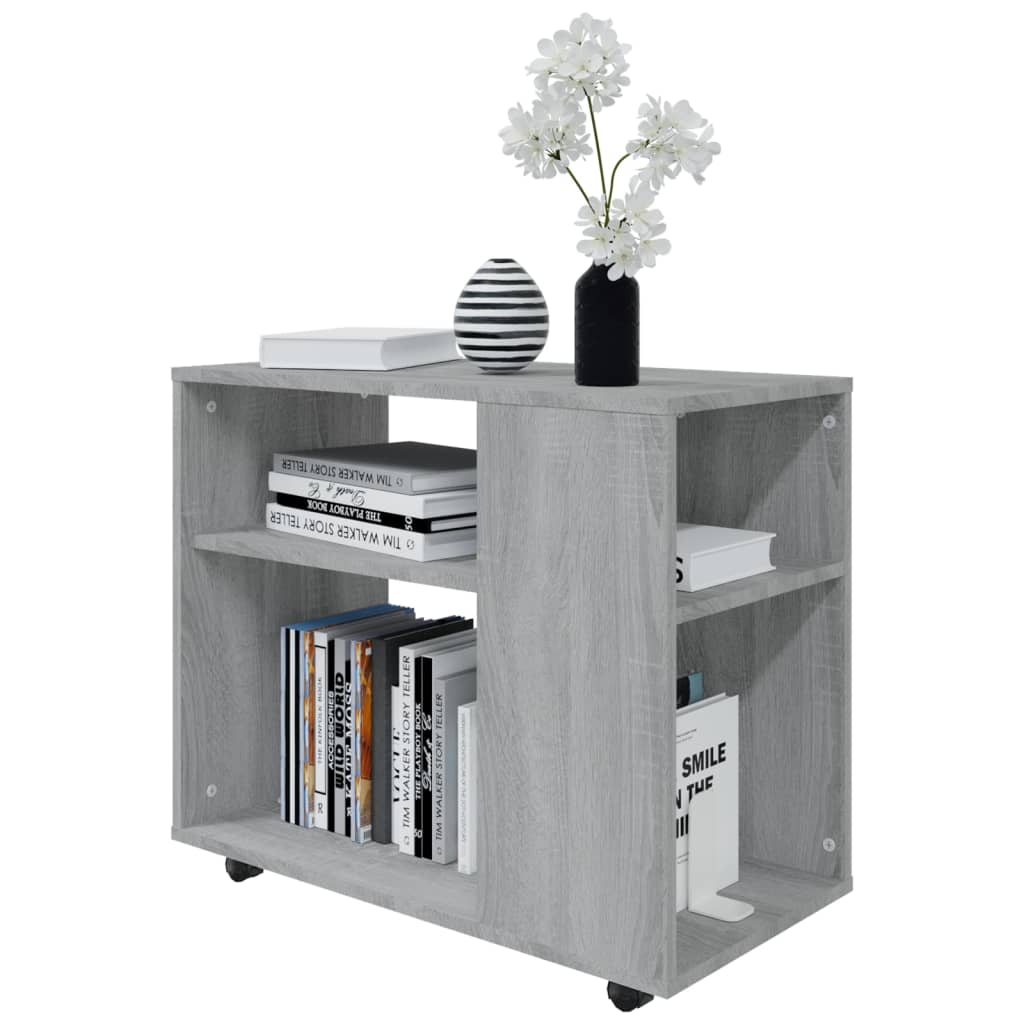 vidaXL Τραπέζι Βοηθητικό Γκρι Sonoma 70x35x55 εκ. Επεξεργασμένο Ξύλο