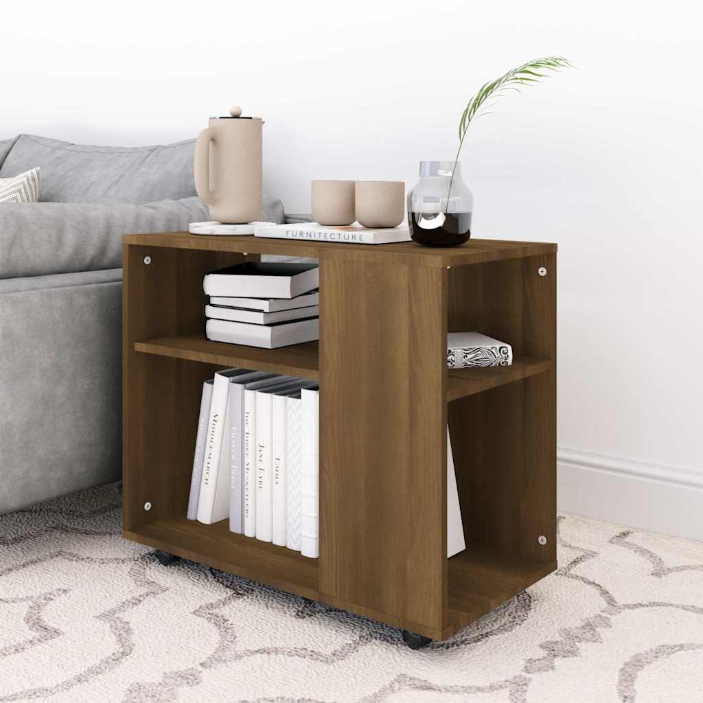 vidaXL Τραπέζι Βοηθητικό Καφέ Δρυς 70x35x60,5 εκ. Επεξεργασμένο Ξύλο