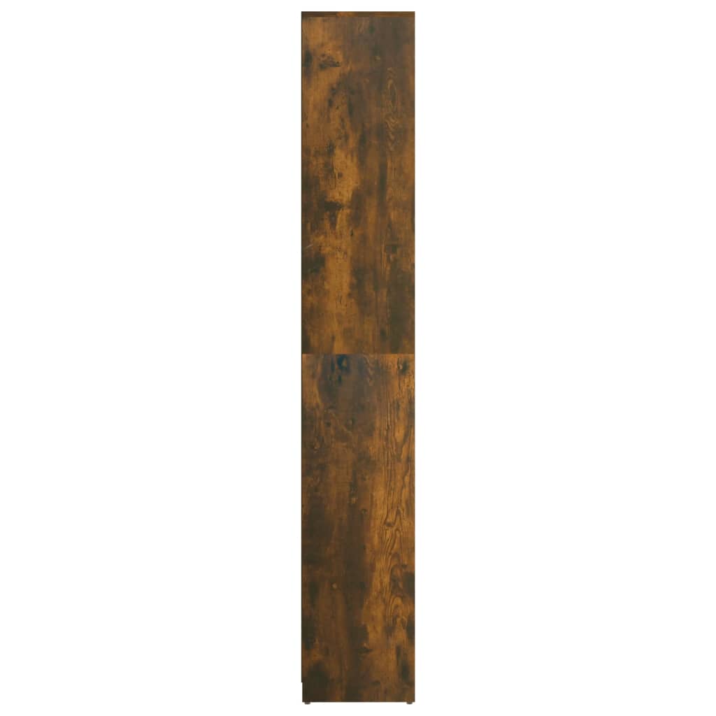 vidaXL Ντουλάπι Μπάνιου Καπνιστή Δρυς 30x30x183,5 εκ. Επεξεργ. Ξύλο