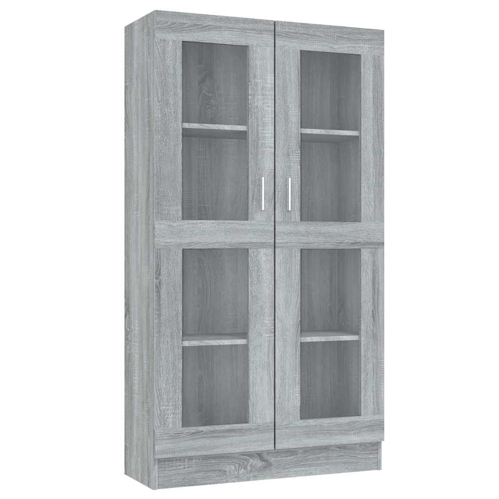 vidaXL Βιτρίνα Γκρι Sonoma 82,5 x 30,5 x 150 εκ. Επεξεργασμένο Ξύλο