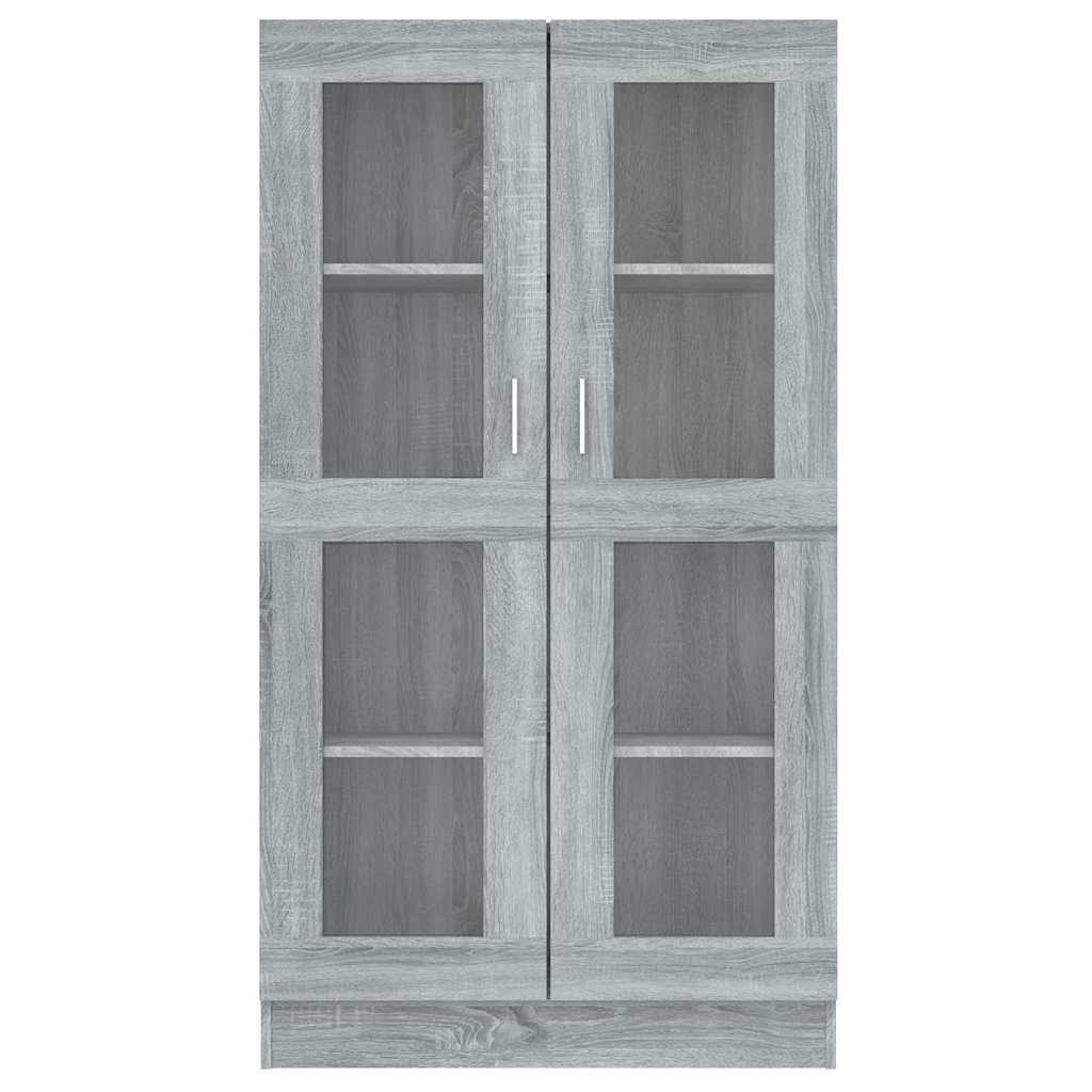 vidaXL Βιτρίνα Γκρι Sonoma 82,5 x 30,5 x 150 εκ. Επεξεργασμένο Ξύλο