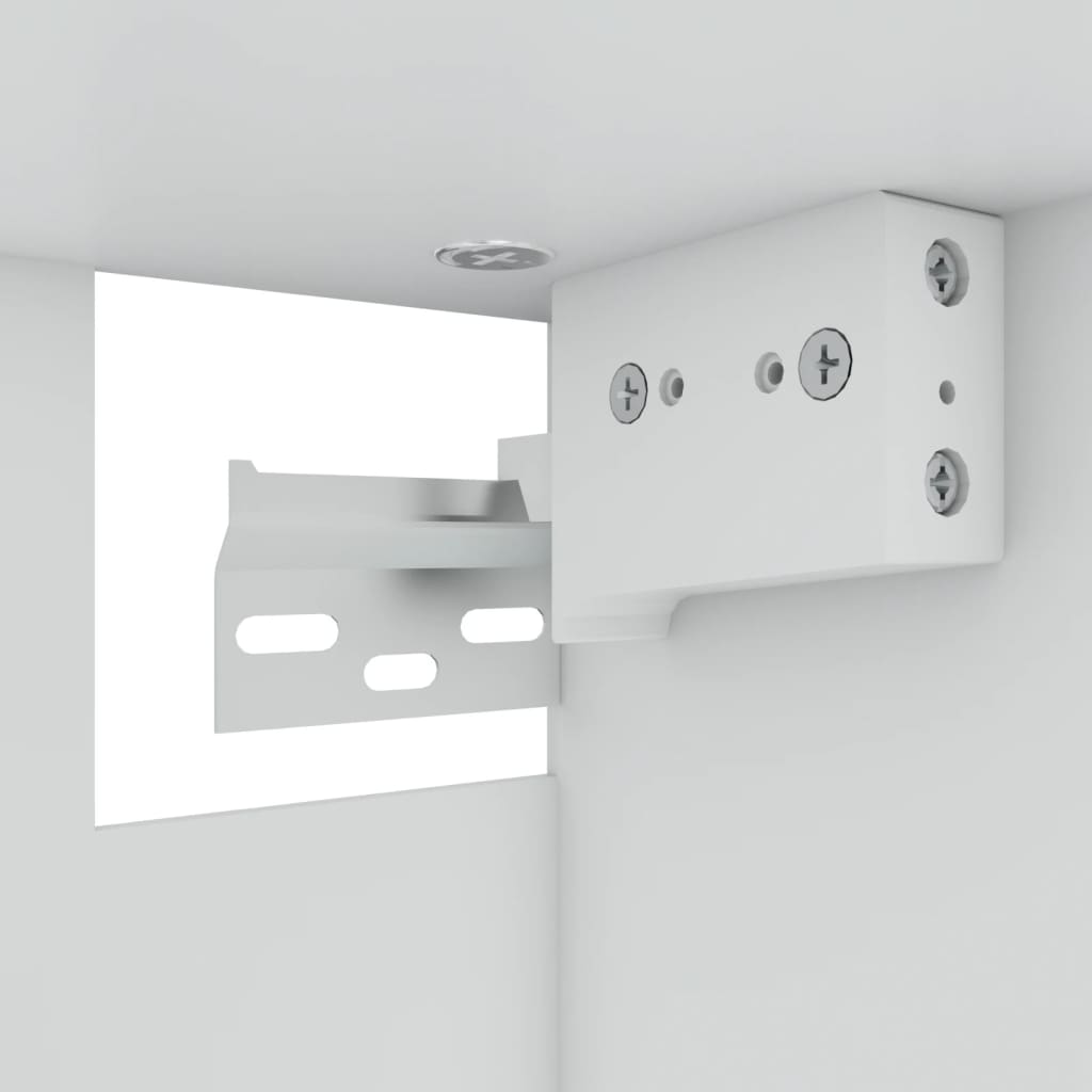 vidaXL Κρεμαστό Ντουλάπι Lyon Γυάλινο Καπνιστή Δρυς 60x31x60εκ.