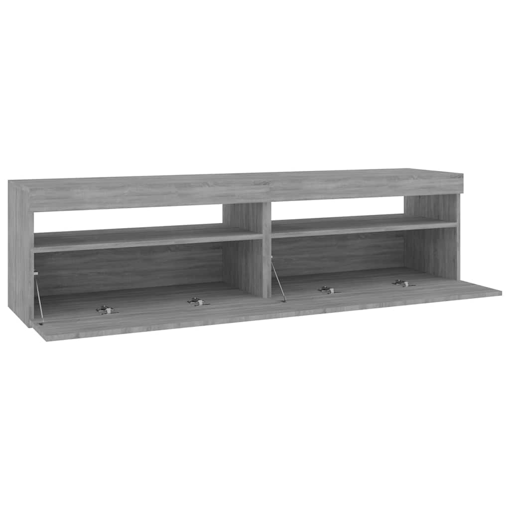 vidaXL Έπιπλο Τηλεόρασης με LED 2 τεμ. Γκρι Sonoma 75 x 35 x 40 εκ.