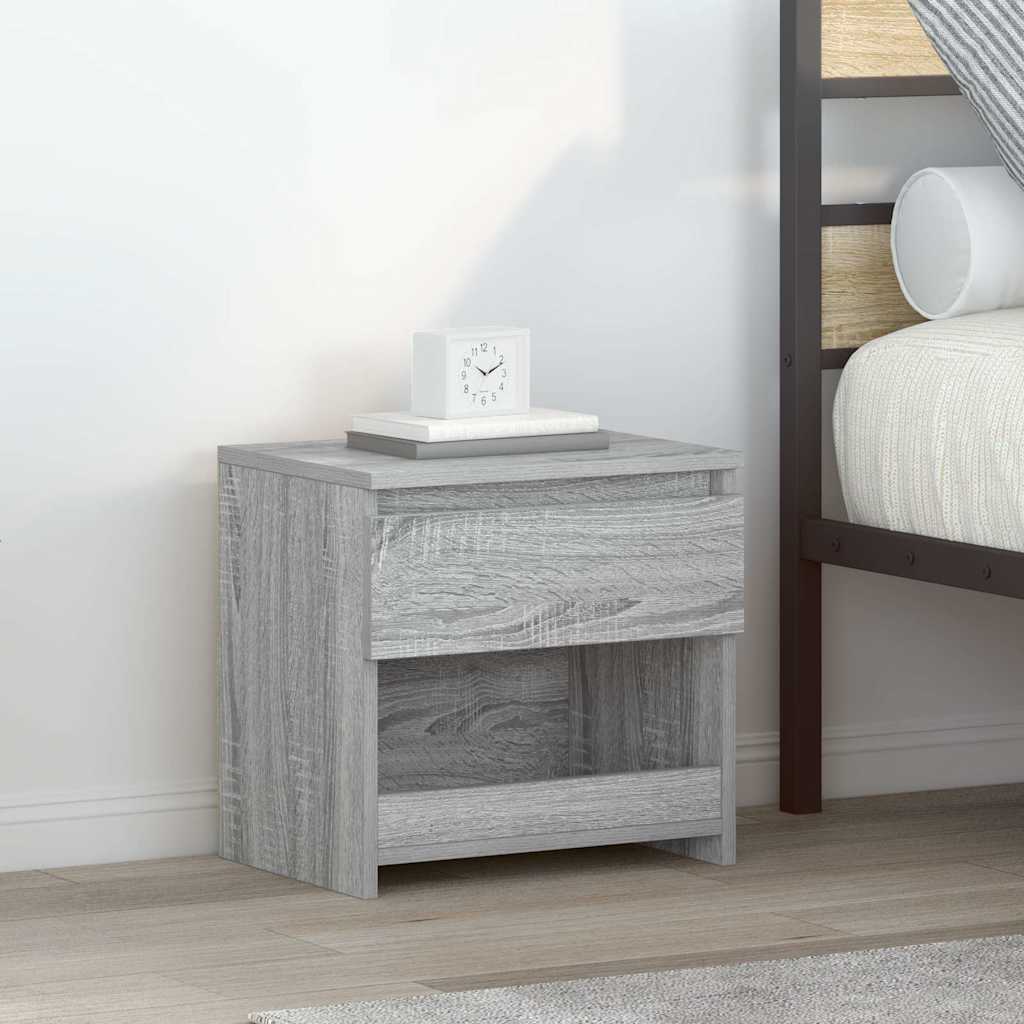 vidaXL Κομοδίνα 2 τεμ. Γκρι Sonoma 40x30x39 εκ. από Επεξεργασμένο Ξύλο