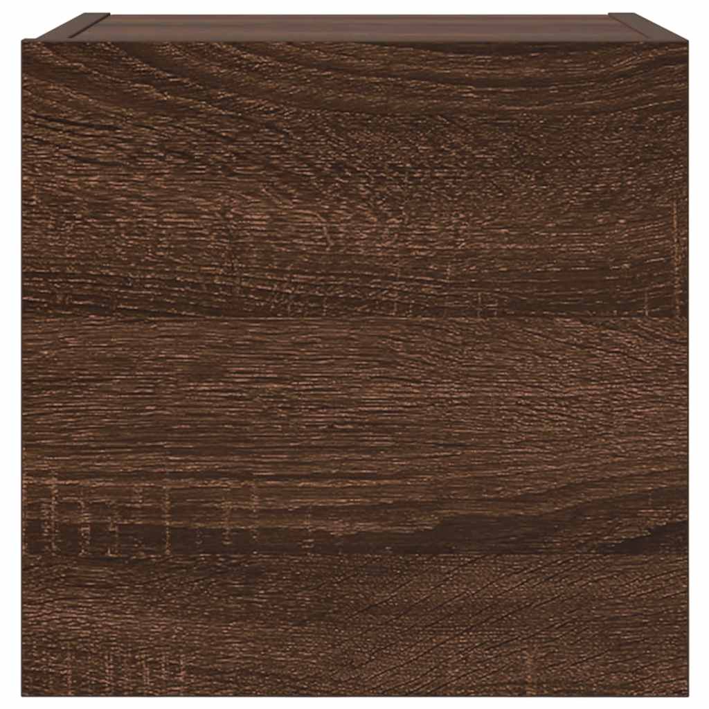 vidaXL Έπιπλα Τηλεόρασης Επιτοίχια 2 τεμ. Καφέ Δρυς 30,5 x 30 x 30 εκ.