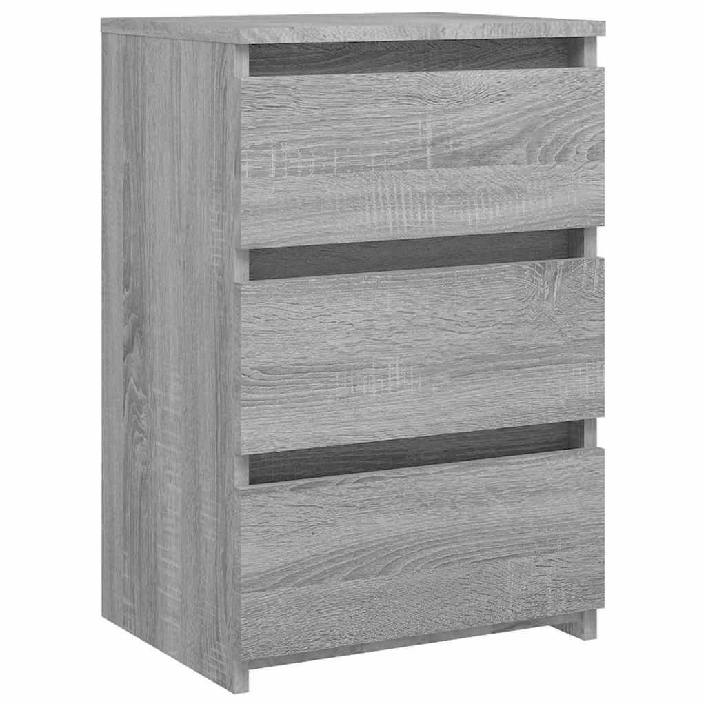 vidaXL Κομοδίνο Γκρι Sonoma 40x35x62,5 εκ. από Επεξεργασμένο Ξύλο