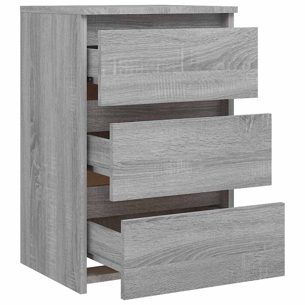 vidaXL Κομοδίνο Γκρι Sonoma 40x35x62,5 εκ. από Επεξεργασμένο Ξύλο