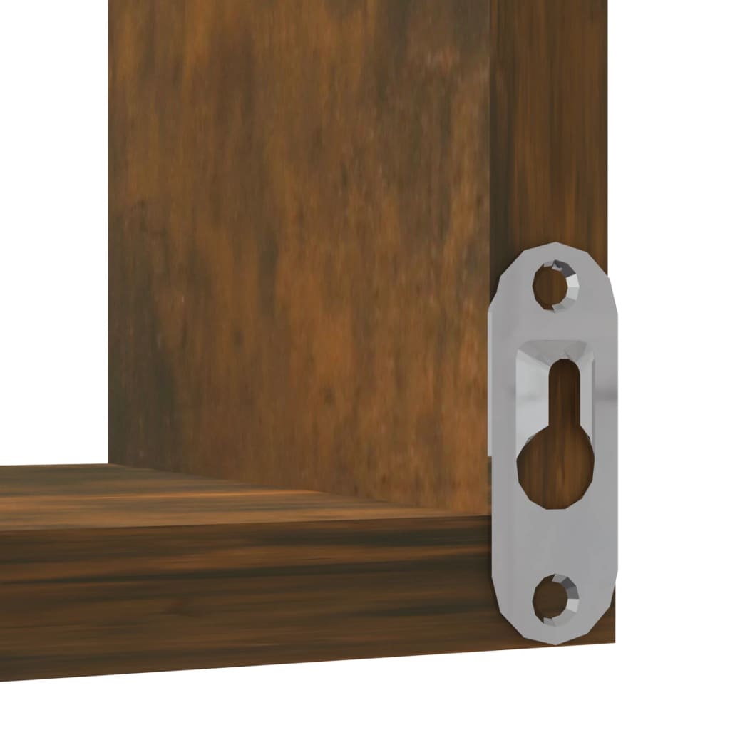 vidaXL Γωνιακές Ραφιέρες Τοίχου 2 τεμ Καπν. Δρυς 40x40x50εκ Επεξ. Ξύλο