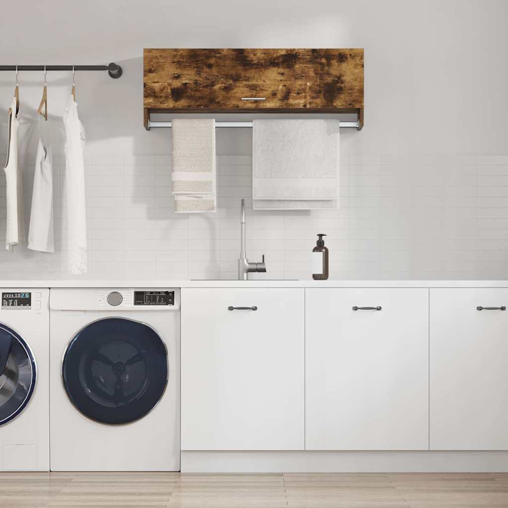 vidaXL Ντουλάπα Καπνιστή Δρυς 100x32,5x35 εκ. από Επεξεργασμένο Ξύλο