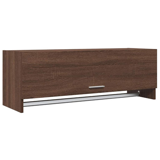 vidaXL Ντουλάπα Καφέ Δρυς 100 x 32,5 x 35 εκ. από Επεξεργασμένο Ξύλο