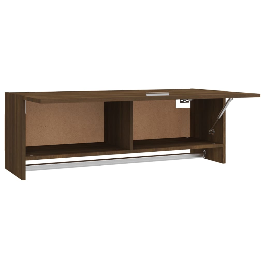 vidaXL Ντουλάπα Καφέ Δρυς 100 x 32,5 x 35 εκ. από Επεξεργασμένο Ξύλο