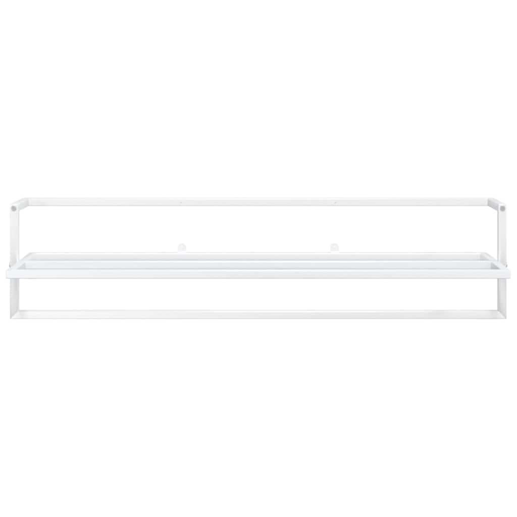 vidaXL Βάση για Πετσέτες Επιτοίχια Λευκή 95 x 25 x 22 εκ. Σιδερένια