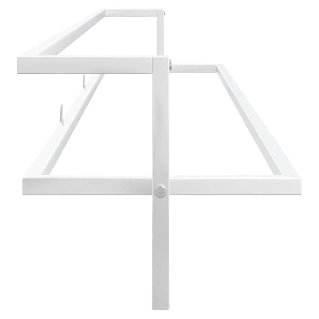 vidaXL Βάση για Πετσέτες Επιτοίχια Λευκή 95 x 25 x 22 εκ. Σιδερένια