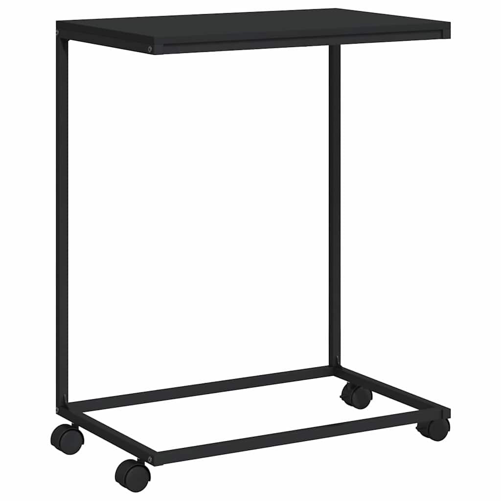 vidaXL Βοηθητικό Τραπέζι με Ρόδες Μαύρο 55 x 35 x 70 εκ. Επεξ. Ξύλο