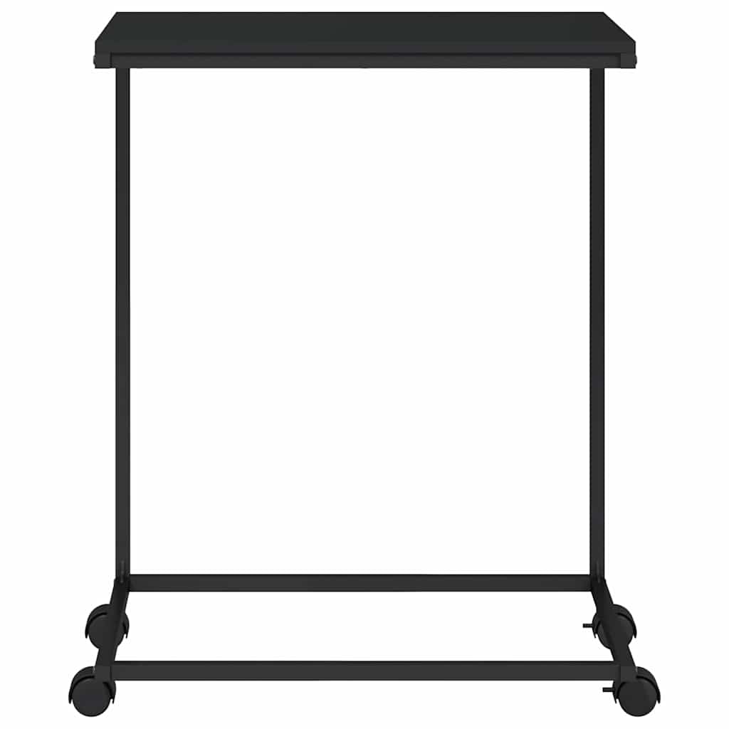 vidaXL Βοηθητικό Τραπέζι με Ρόδες Μαύρο 55 x 35 x 70 εκ. Επεξ. Ξύλο