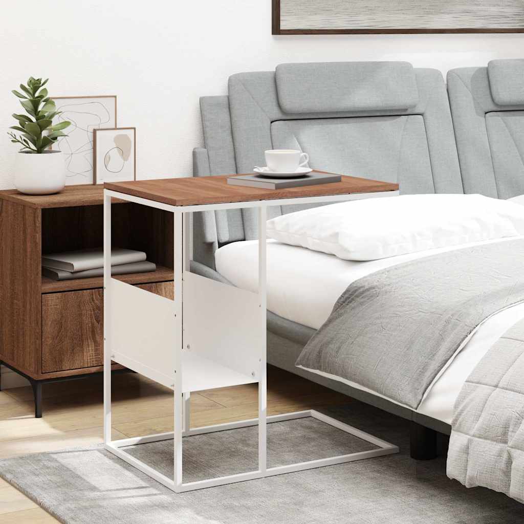vidaXL Τραπέζι Βοηθητικό Λευκό 55x36x59,5 εκ. από Επεξεργασμένο Ξύλο