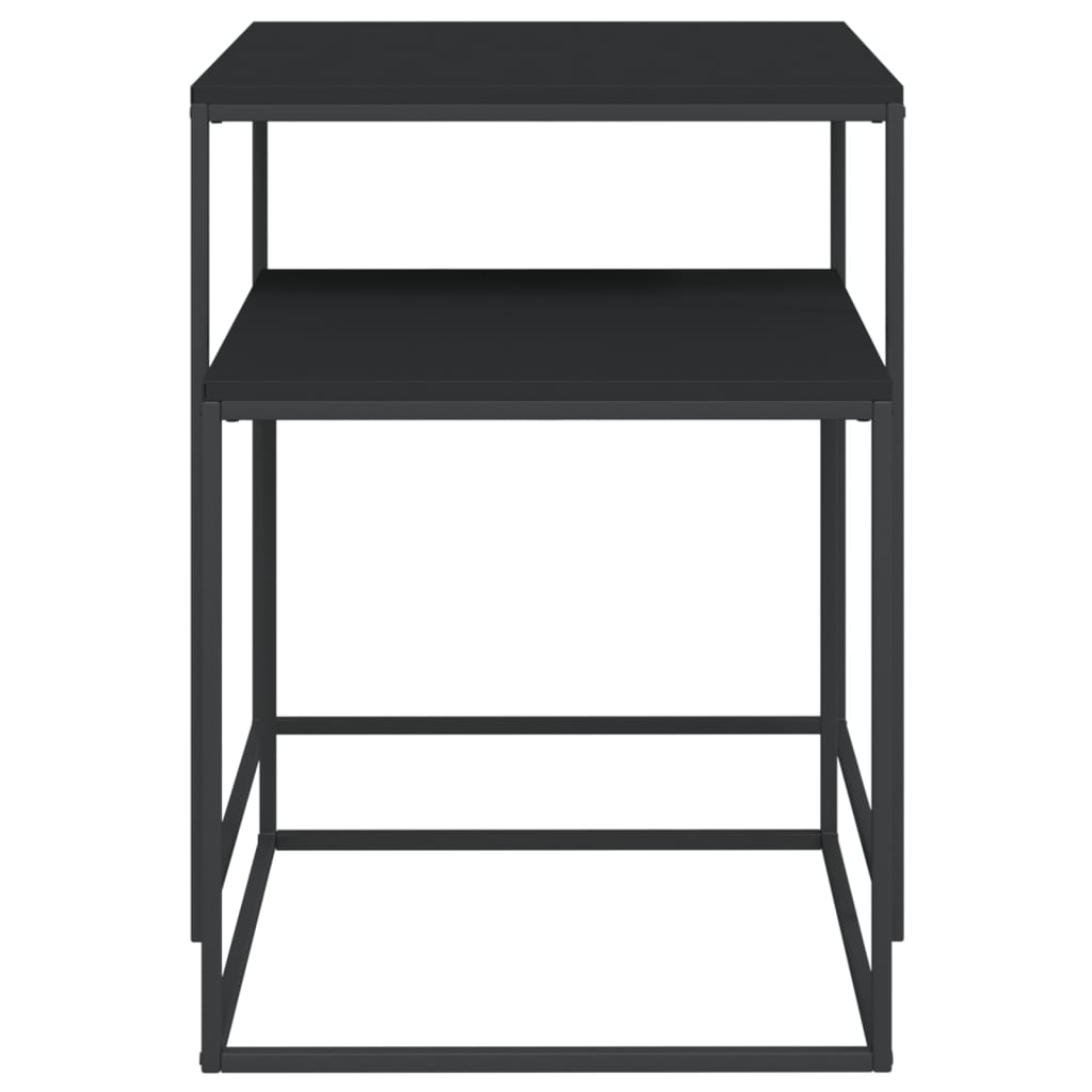 vidaXL Τραπεζάκια Σαλονιού Σετ 2 τεμ. από Επεξεργασμένο Ξύλο & Μέταλλο