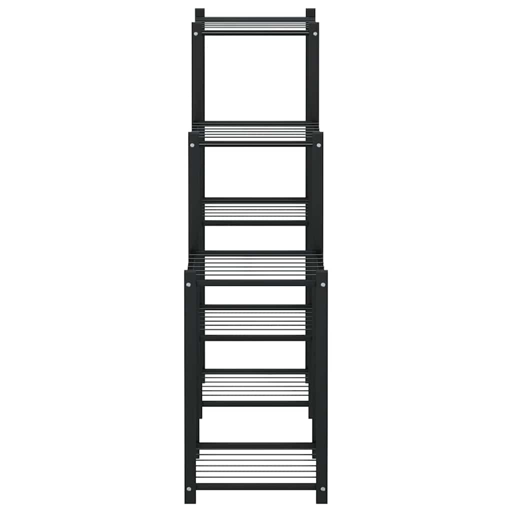 vidaXL Βάση Λουλουδιών Μαύρη 83 x 25 x 80 εκ. Σιδερένια