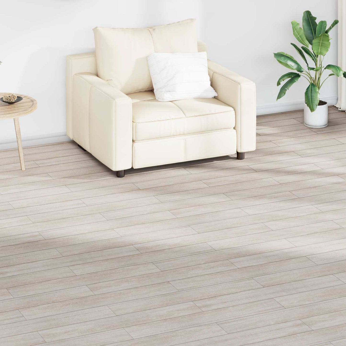 vidaXL Πλάκες Δαπέδου 18 pcs Λευκό Κλασικό Δρυς 2,51 m² PVC