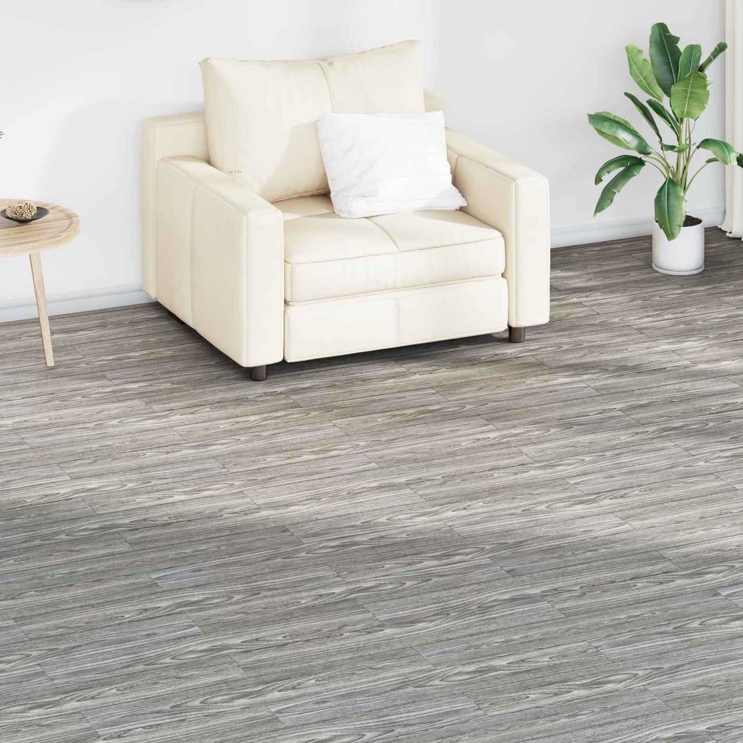 vidaXL Πλάκες Δαπέδου 18 pcs Σκούρο Γκρι 2,51 m² PVC