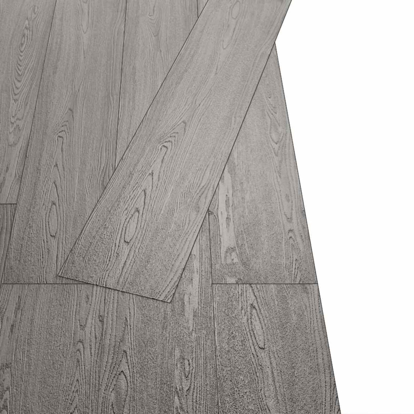 vidaXL Πλάκες Δαπέδου 18 pcs Σκούρο Γκρι 2,51 m² PVC
