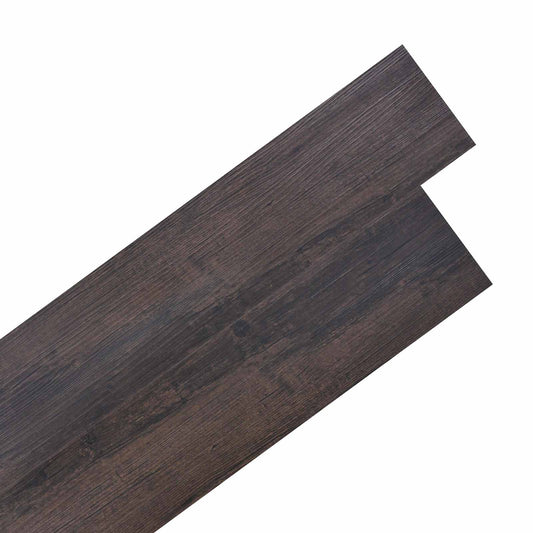 vidaXL Πλάκες Δαπέδου 18 pcs Σκούρο Καφέ 2,51 m² PVC