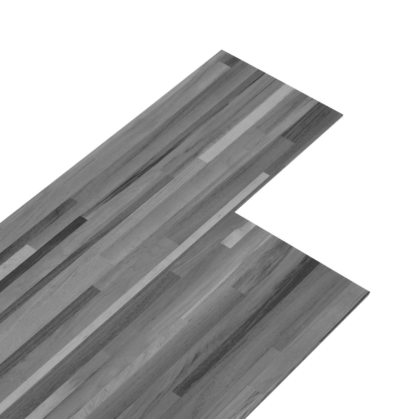 vidaXL Πλάκες Δαπέδου 2,51 m² 18 pcs PVC Γκρι Ριγέ