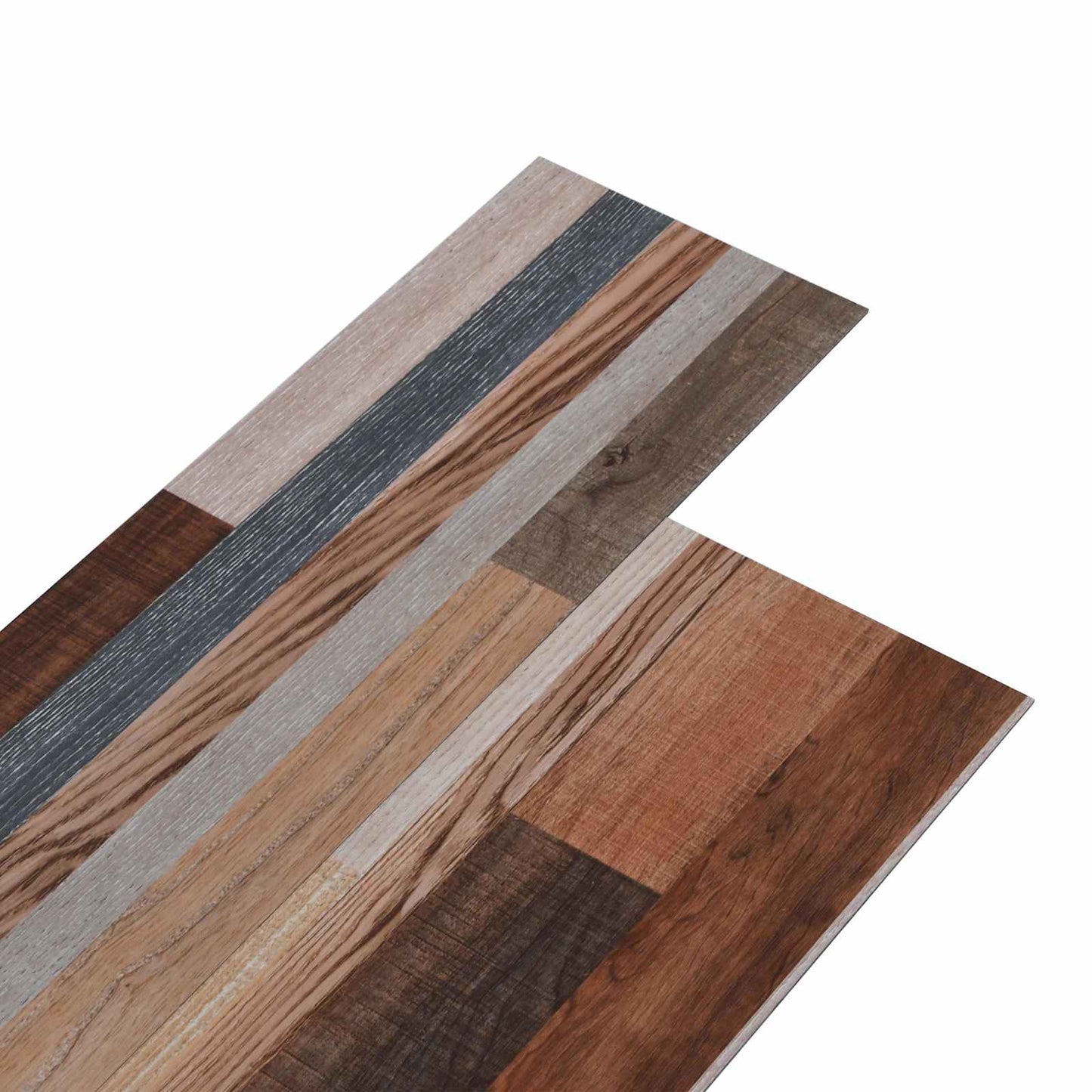 vidaXL Πλάκες Δαπέδου 18 pcs Πολύχρωμο 2,51 m² PVC