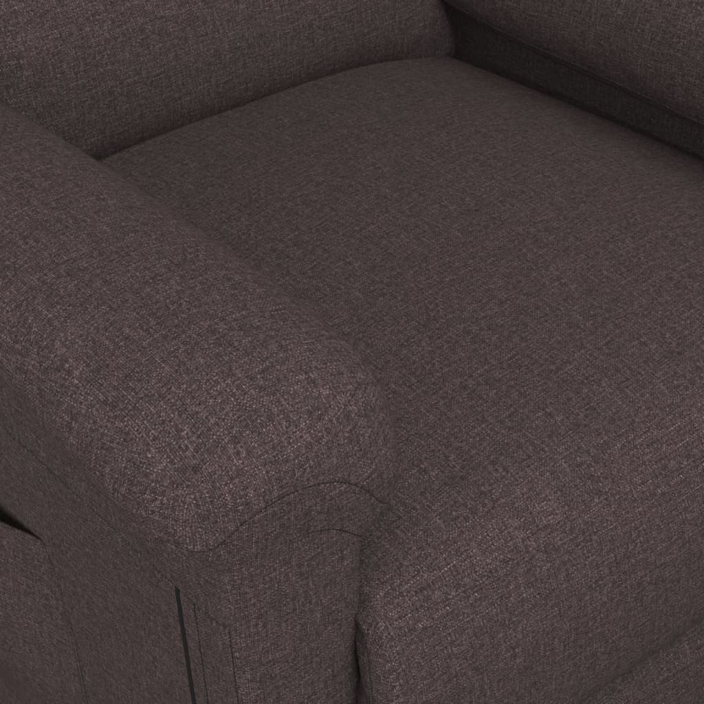 vidaXL Πολυθρόνα με Ανύψωση Σκούρο Καφέ Υφασμάτινη